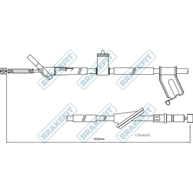 Apec Handbrake Cable Left Rear fits Honda Cr-V 2001-2007 2.0