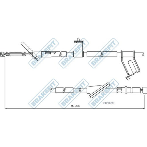 Apec Handbrake Cable Left Rear fits Honda Cr-V 2001-2007 2.0
