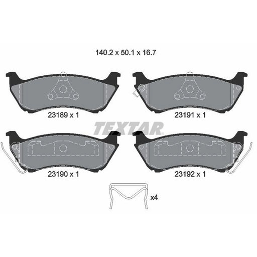 Textar Rear Brake Pad Set 2318902