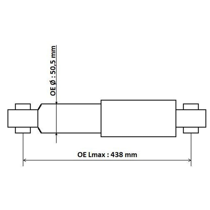 KYB Shock Absorber Damper Strut Rear fits Citroën Relay III 2006-2023