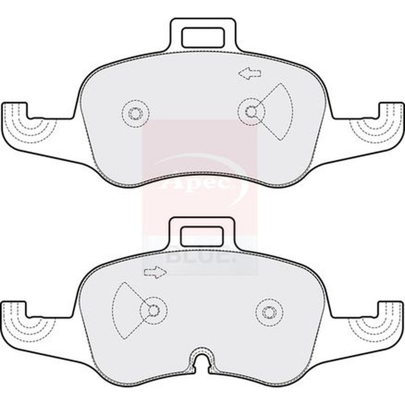 Apec Front Brake Pad Set fits Audi Tt 2014-2015 2.0