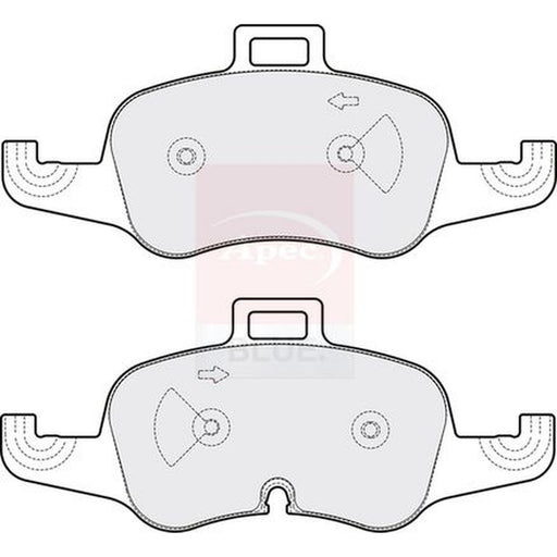 Apec Front Brake Pad Set fits Audi Tt 2014-2015 2.0