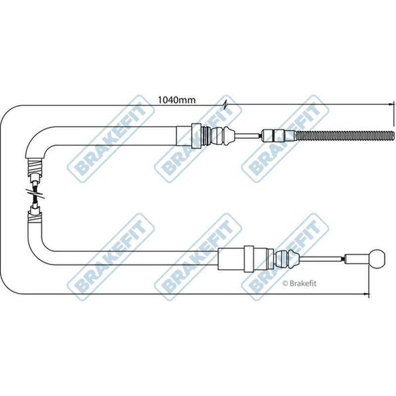 Apec Handbrake Cable Left Rear fits Citroën C8 2002 on 2.0 2.2