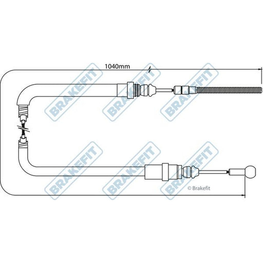 Apec Handbrake Cable Left Rear fits Citroën C8 2002 on 2.0 2.2