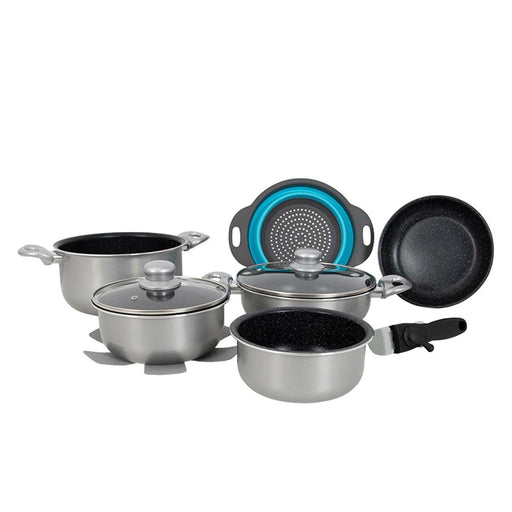 Gimex Cookware Induction Silver 9 Pieces Gimex - Dynamic Drive