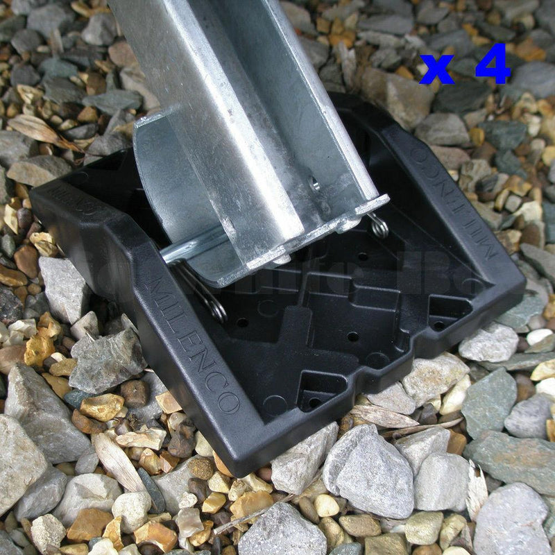 4 Pack x Milenco Stacka Corner Feet Caravan Heavy Duty Jack Pads Supports 3728 Milenco  - Dynamic Drive