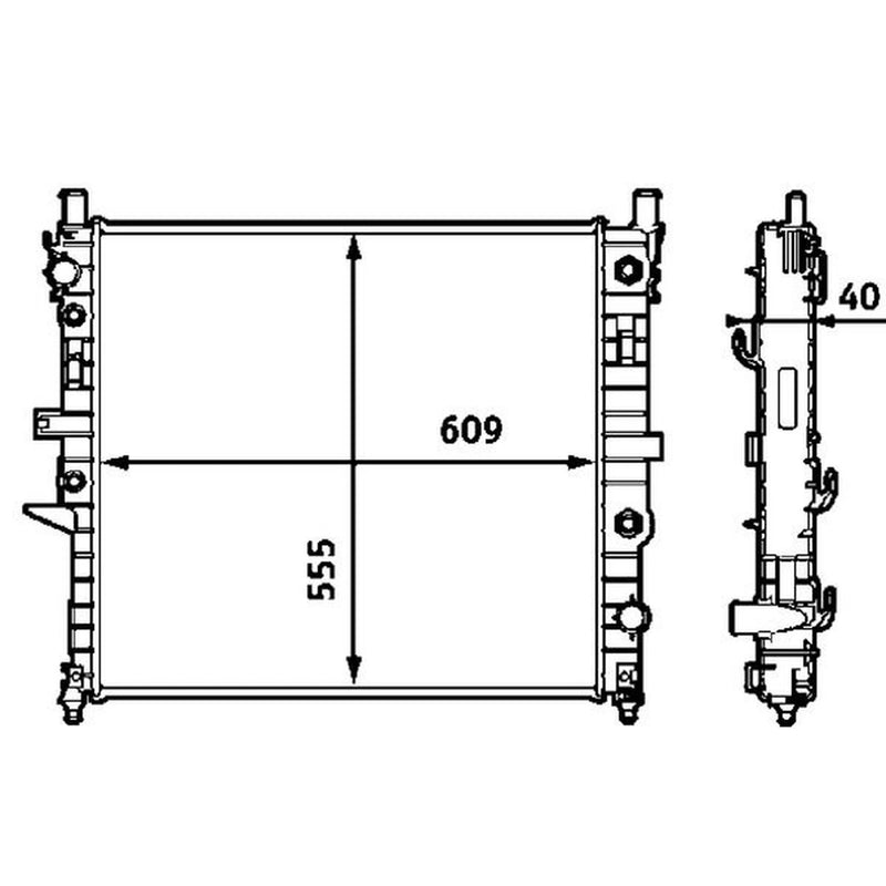 Mahle Engine Radiator fits Mercedes-Benz M-Class 2000-2005