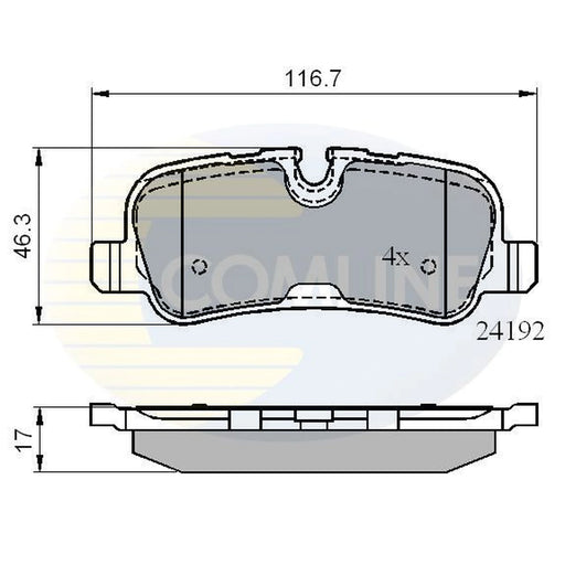 Comline Rear Brake Pad Set fits Land Rover Discovery III 2004-2009 2.7 4.0 4.4
