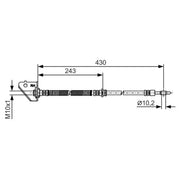 Bosch Brake Hydraulic Hose Line Front Right fits Hyundai Tucson 2004-2012