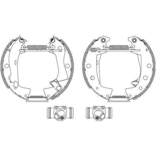 Mintex Brake Shoe Set Axle Kit fits Renault 4 1962-1990 0.8 1.1