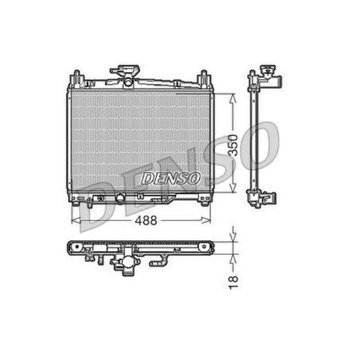 Denso Engine Radiator fits Toyota Yaris/Vitz 1999-2005 1.0 1.3