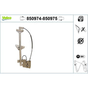Valeo Electric Window Regulator Lifter Left Front 850974