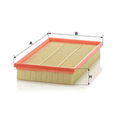MANN-FILTER Engine Air Filter fits Saab 9-3 1998-2002 2.2