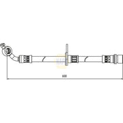 NAPA Brake Hydraulic Hose Line Front Right fits Toyota Rav 4 2000-2005 1.8 2.0