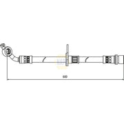 NAPA Brake Hydraulic Hose Line Front Right NBH1329