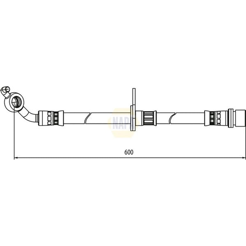 NAPA Brake Hydraulic Hose Line Front Right NBH1329