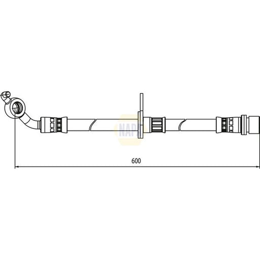 NAPA Brake Hydraulic Hose Line Front Right NBH1329