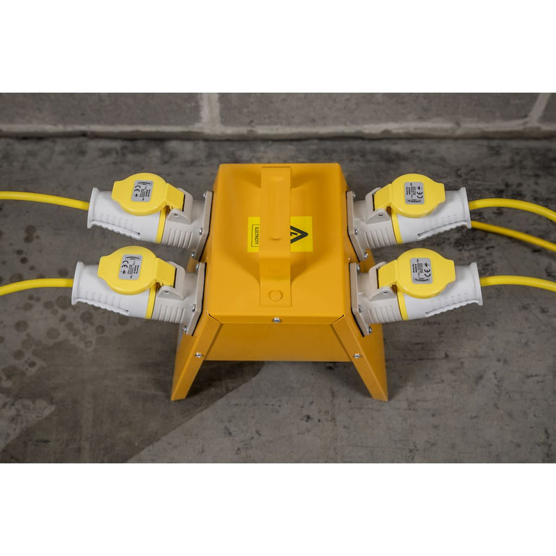 Sealey CEE 4-Way Splitter Box 1.5mm Cable 16A Plug WSSB16 Sealey - Dynamic Drive