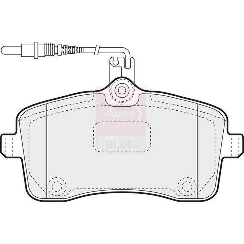Apec Front Brake Pad Set fits Peugeot 407 2004-2011 1.6 1.8 2.0