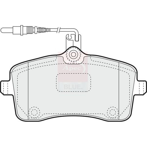 Apec Front Brake Pad Set fits Peugeot 407 2004-2011 1.6 1.8 2.0