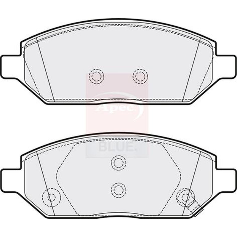 Apec Front Brake Pad Set fits Opel Karl 2015-2019 1.0