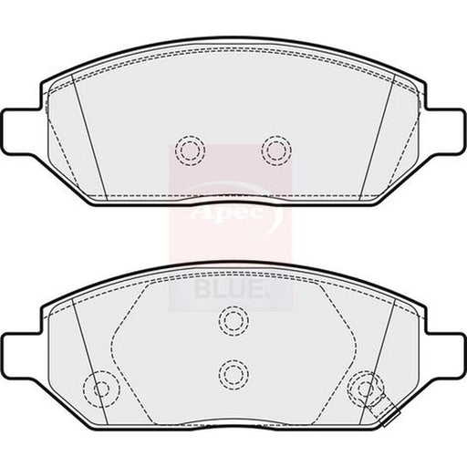 Apec Front Brake Pad Set fits Opel Karl 2015-2019 1.0