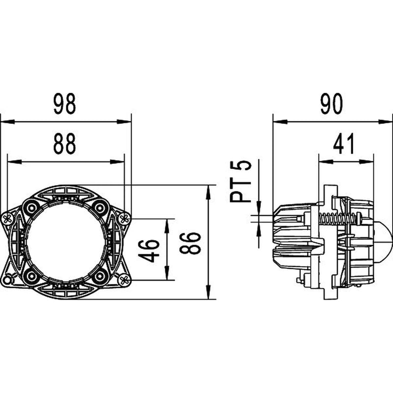 Hella Headlamp De-F Eb MD12 M60A 1KL Right 1KL 998 670-051 1KL 998 670-051
