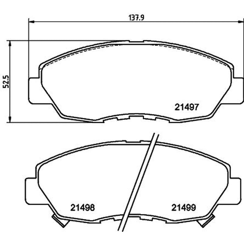 Mintex Front Brake Pad Set fits Honda Accord 1990-2002 1.8 2.0 2.2 2.3