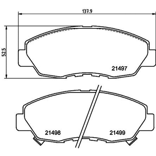 Mintex Front Brake Discs & Pads fits Honda Civic VI 1996-2000 1.6
