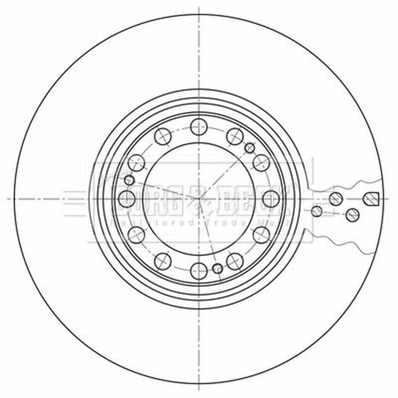 Borg & Beck 2 x Vented Brake Discs BBD32608