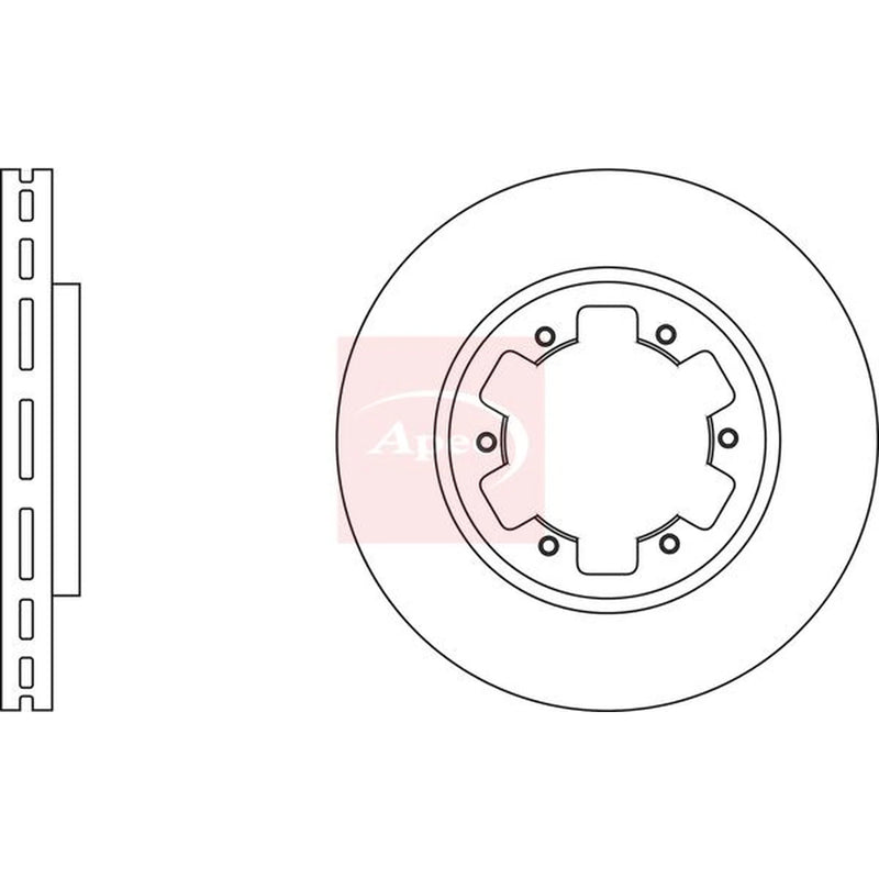 Apec 2 x Vented Front Brake Discs DSK772-x2