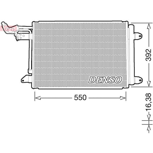 Denso Air Conditioning Condenser fits Audi A3 2000-2013 1.2 1.4 1.6 1.8 1.9 2.0