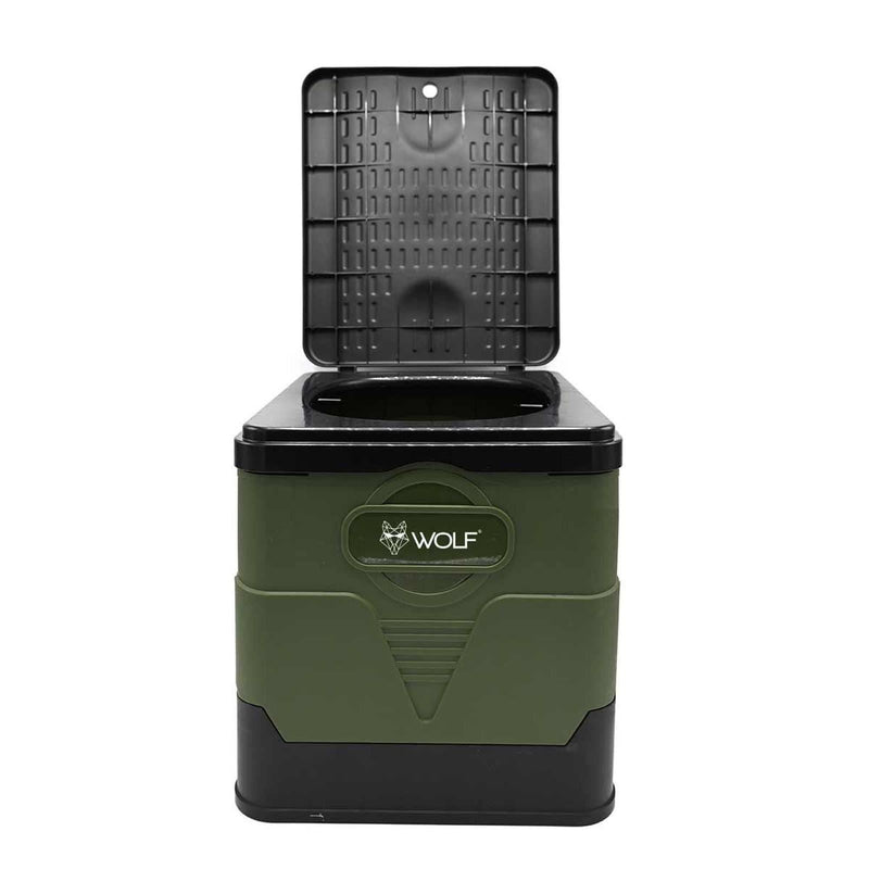 Wolf Outdoors Collapsable Toilet with Waste Bags and Odour Sachets Wolf Outdoors - Dynamic Drive