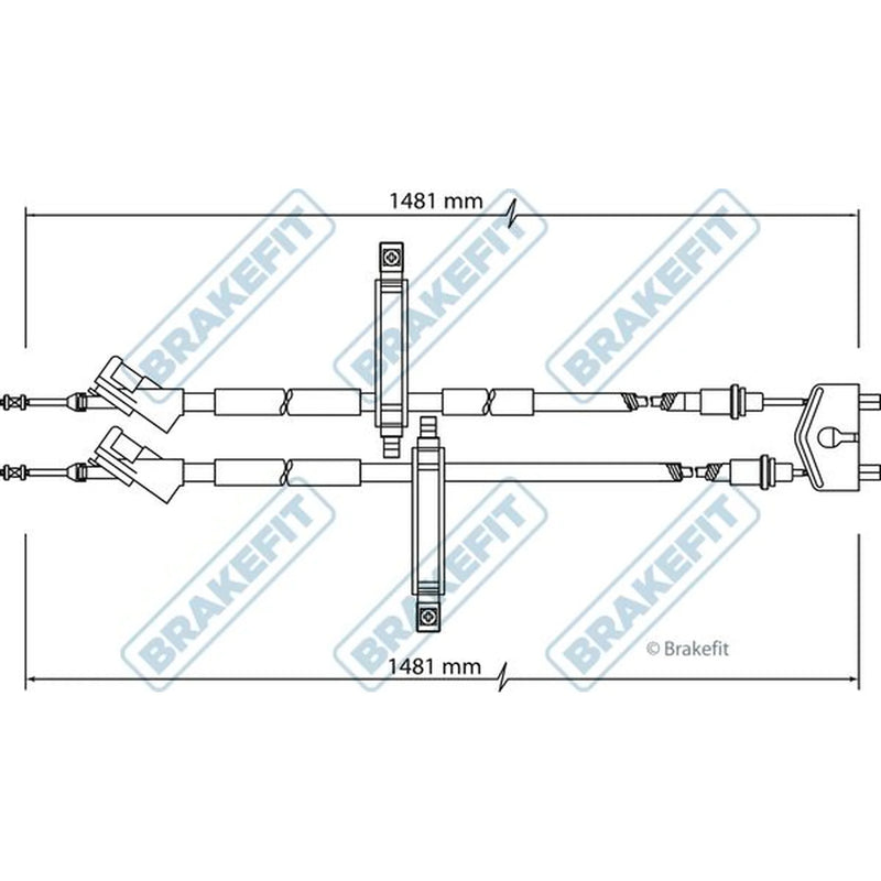 Apec Handbrake Cable Rear BBC3142