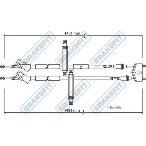 Apec Handbrake Cable Centre fits Ford Focus I 1998-2004 1.4 1.6 1.8 2.0