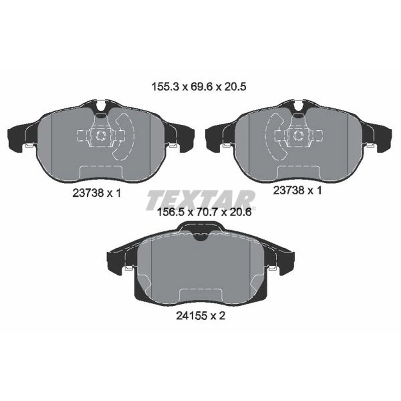 Textar Front Brake Pad Set 2415501