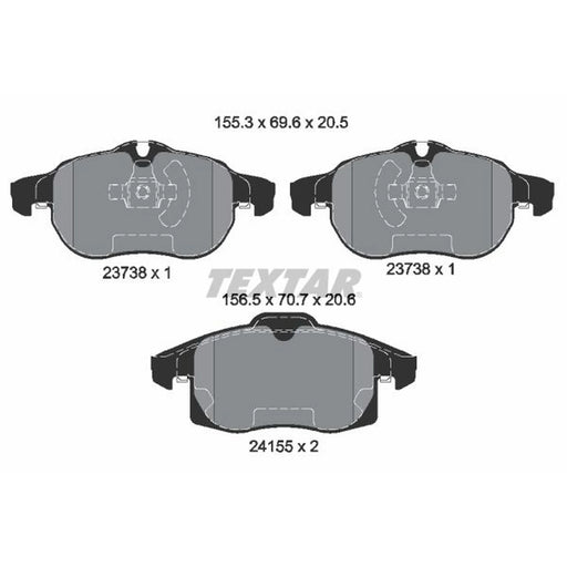 Textar Front Brake Pad Set 2415501