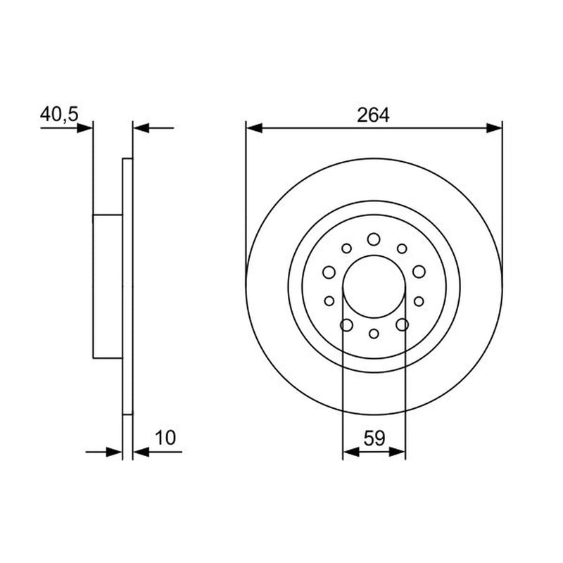 Bosch Front & Rear Brake Discs & Pads fits Fiat 500L 2013-2014 1.4 1.6
