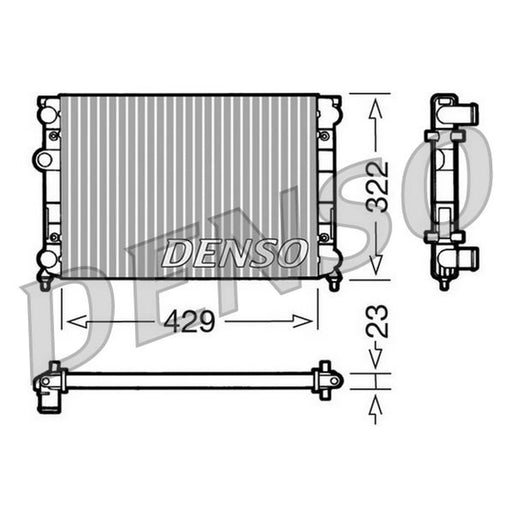Denso Engine Radiator fits VW Golf 1991-1999 1.4 1.6