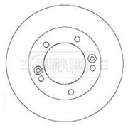 Borg & Beck 2 x Vented Brake Discs fits Kia Sorento I 2002-2011 2.4 2.5 3.5