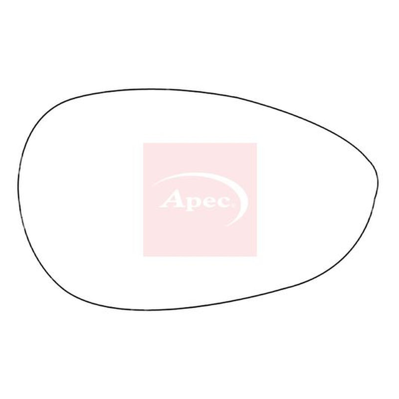 Apec Exterior Wing Mirror Glass Right fits Abarth 500 / 595 / 695 2008 on 1.4