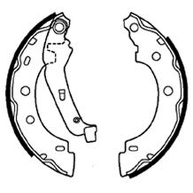 Abtex Brake Shoe Set Axle Kit fits Nissan Kubistar 2003-2009 1.2 1.5 1.6