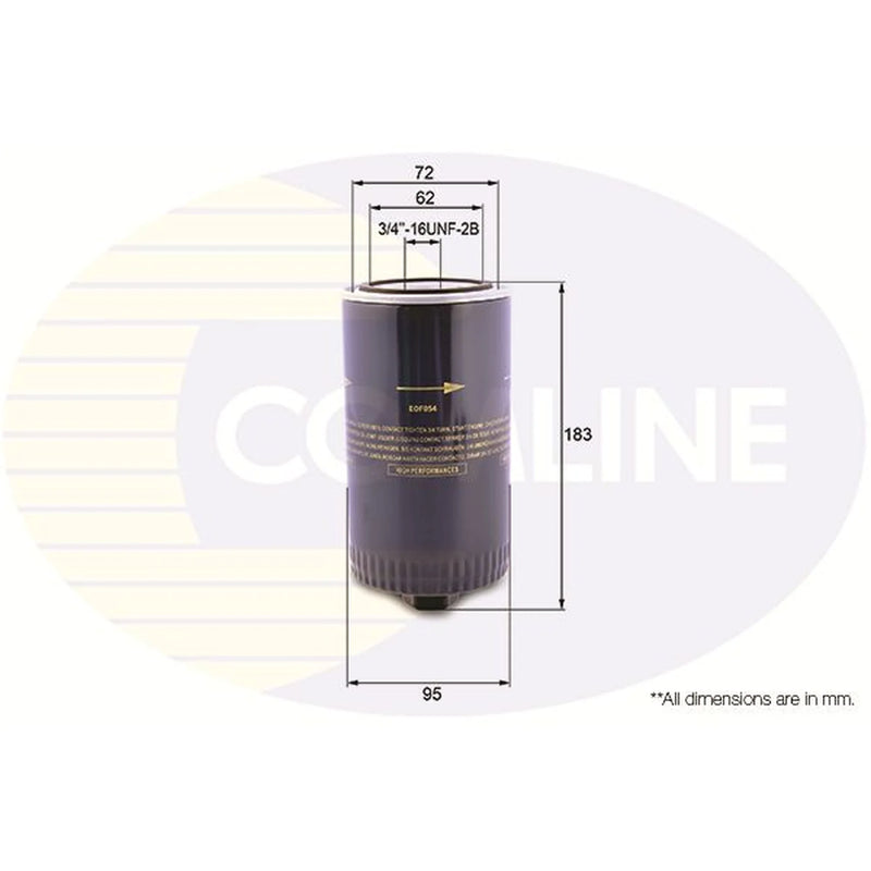 Comline Engine Oil Filter fits Volvo 740 1985-1990 2.4