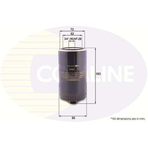 Comline Engine Oil Filter fits Volvo 740 1985-1990 2.4