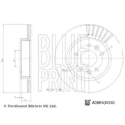 Blue Print Rear Brake Discs & Pads fits Nissan Qashqai III 2021 on 1.3