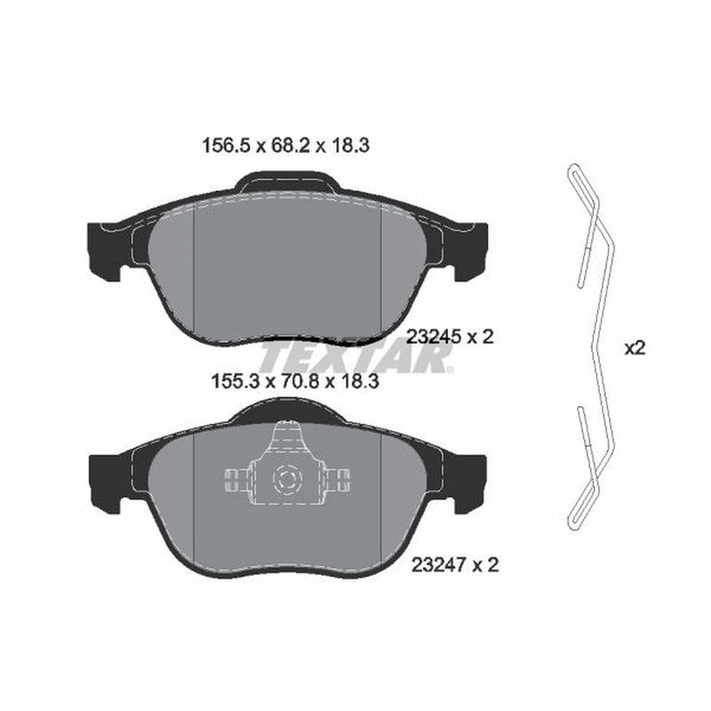 Textar Front Brake Pad Set 2324502