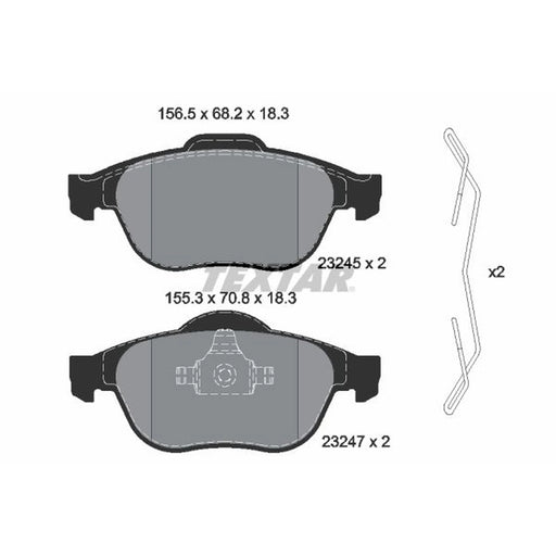 Textar Front Brake Pad Set 2324502