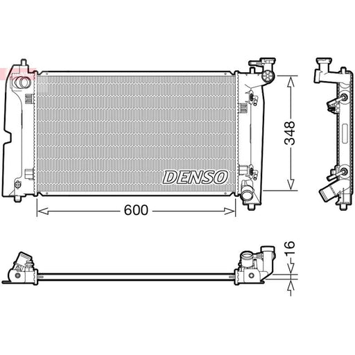 Denso Engine Radiator fits Toyota Avensis 2000-2008 1.6 1.8