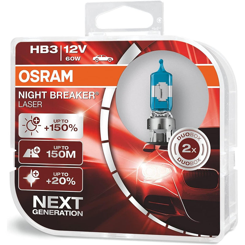 Osram HB3 9005 Night Breaker LASER Upgrade Bulbs (x2) 12V 60W 9005NL-HCB Osram  - Dynamic Drive