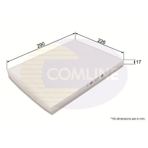 Comline Cabin Air Filter (Pollen Filter) fits Opel Omega B 1994-2003